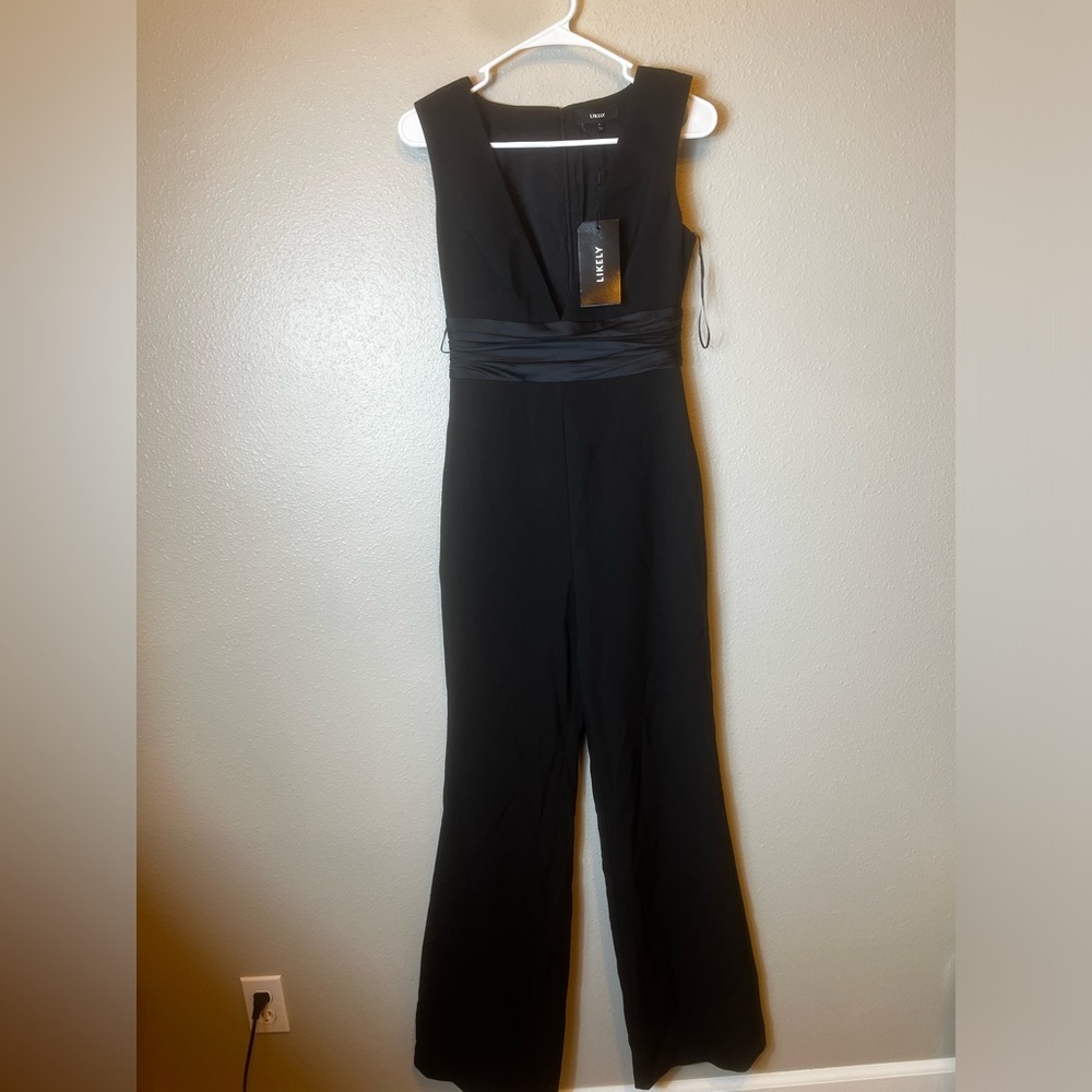 NWT LIKELY Maggie Jumpsuit Black Party Cocktail Sleeveless Elegant Sexy Size 2 - Picture 8 of 11